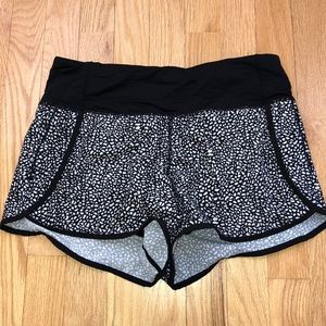 Lululemon Black/White Pattern Shorts